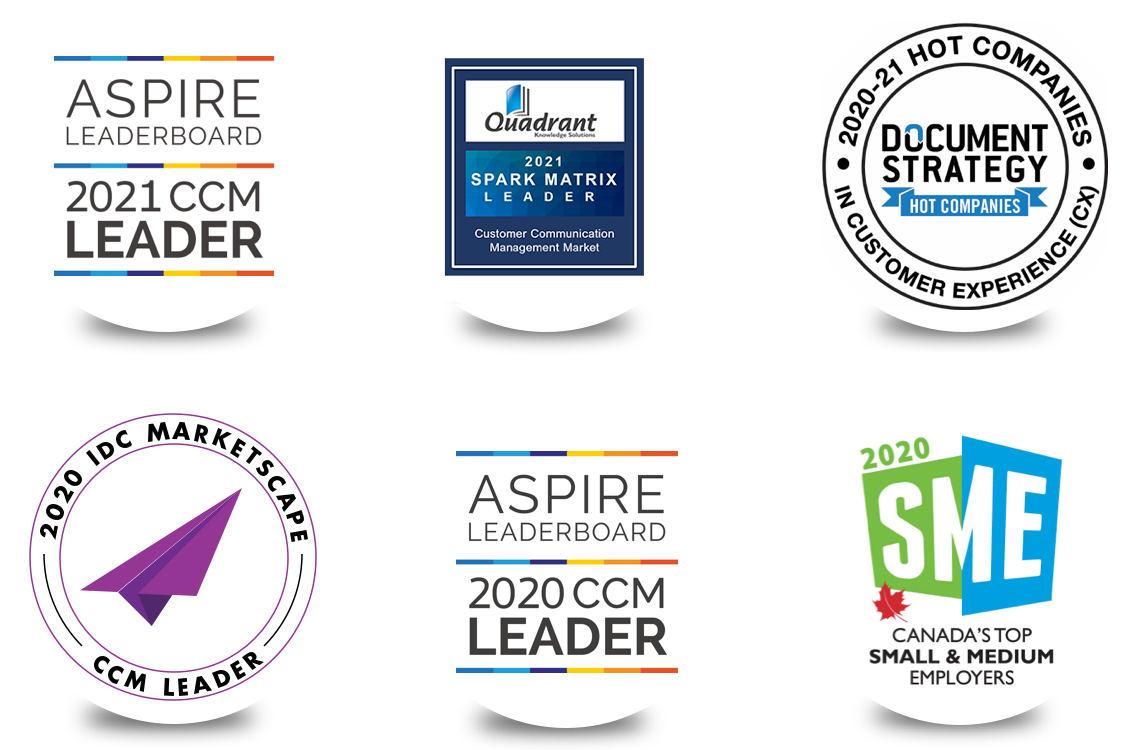 Various awards badges in a grid