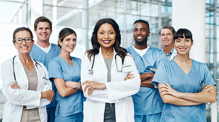 Group of medical professionals smiling