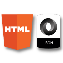 HTML and JSON logos